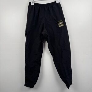 US Army APFU Pants Womens Small (24x28) Black Physical Fitness Zip Ankle Nylon